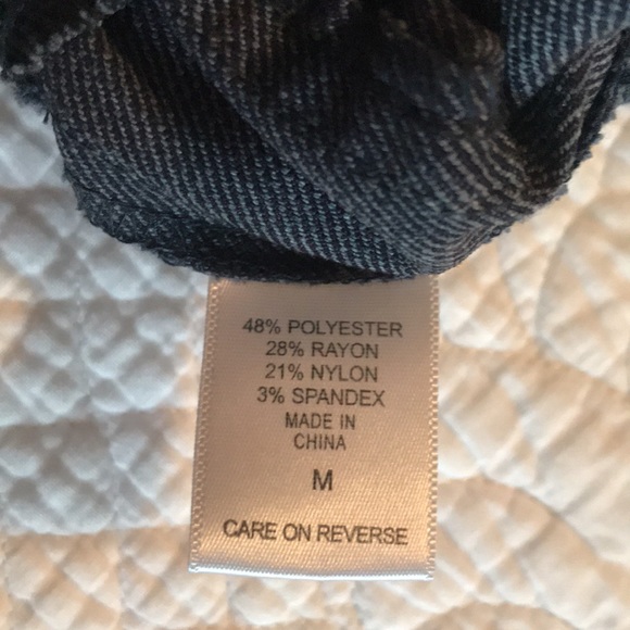 Large flower print denim boot cut pants - Picture 3 of 3